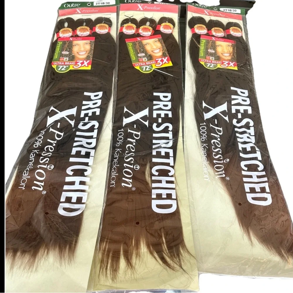 3 Packs‎ - Outre X-Pression 3X Pre-Stretched Ultra Braid 72
